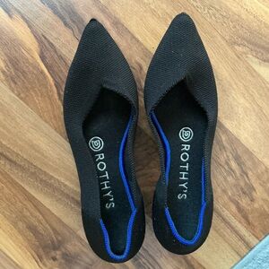 Rothy's Black Flats Sleek Minimalist Design